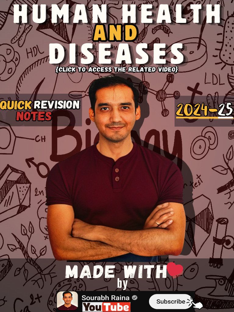 Class 12 Human Health Revision Notes | PDF