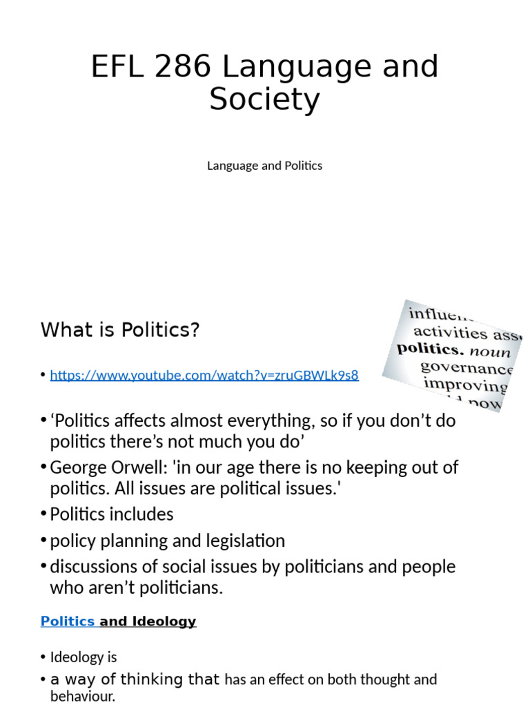 Language and Politics | PDF | Rhetoric | Persuasion