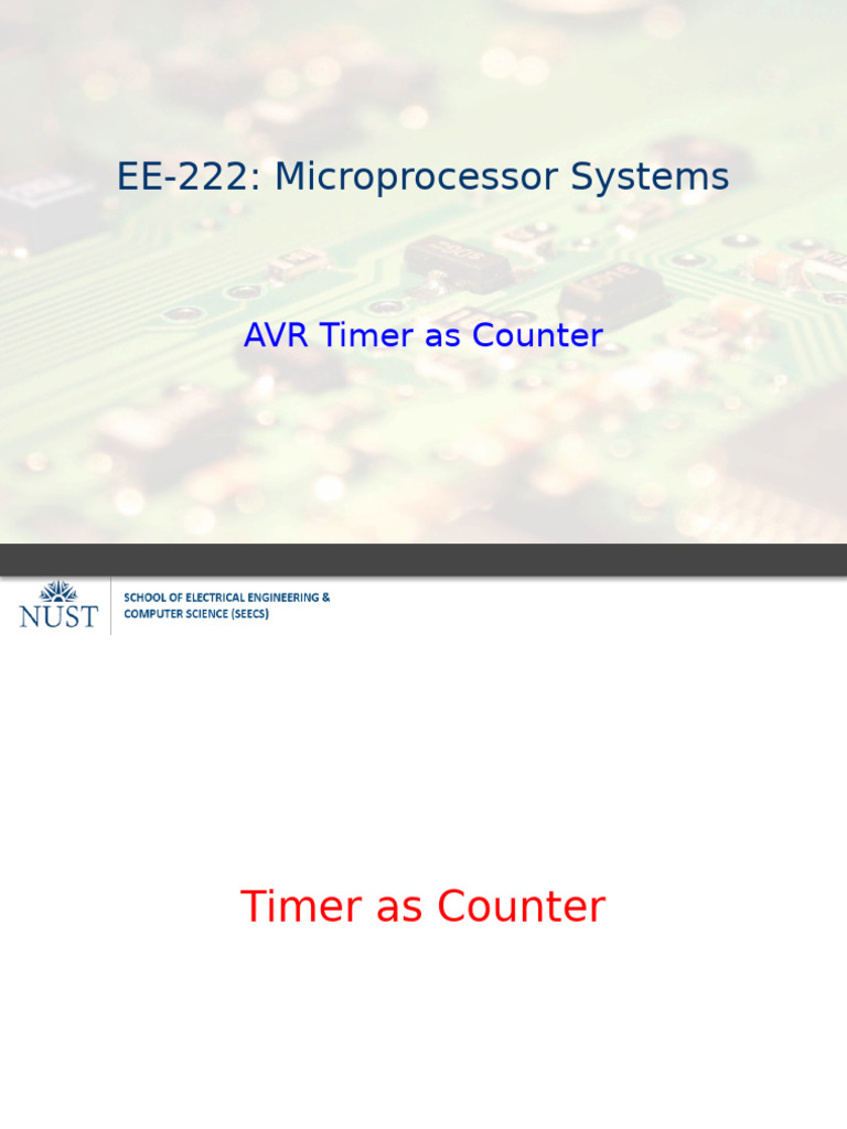 AVR Timer as Counter Explained | PDF | Digital Electronics | Electronic ...