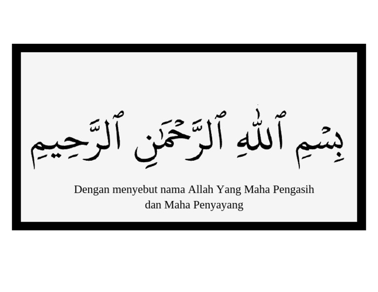 BIsmillah Untuk Ranap | PDF