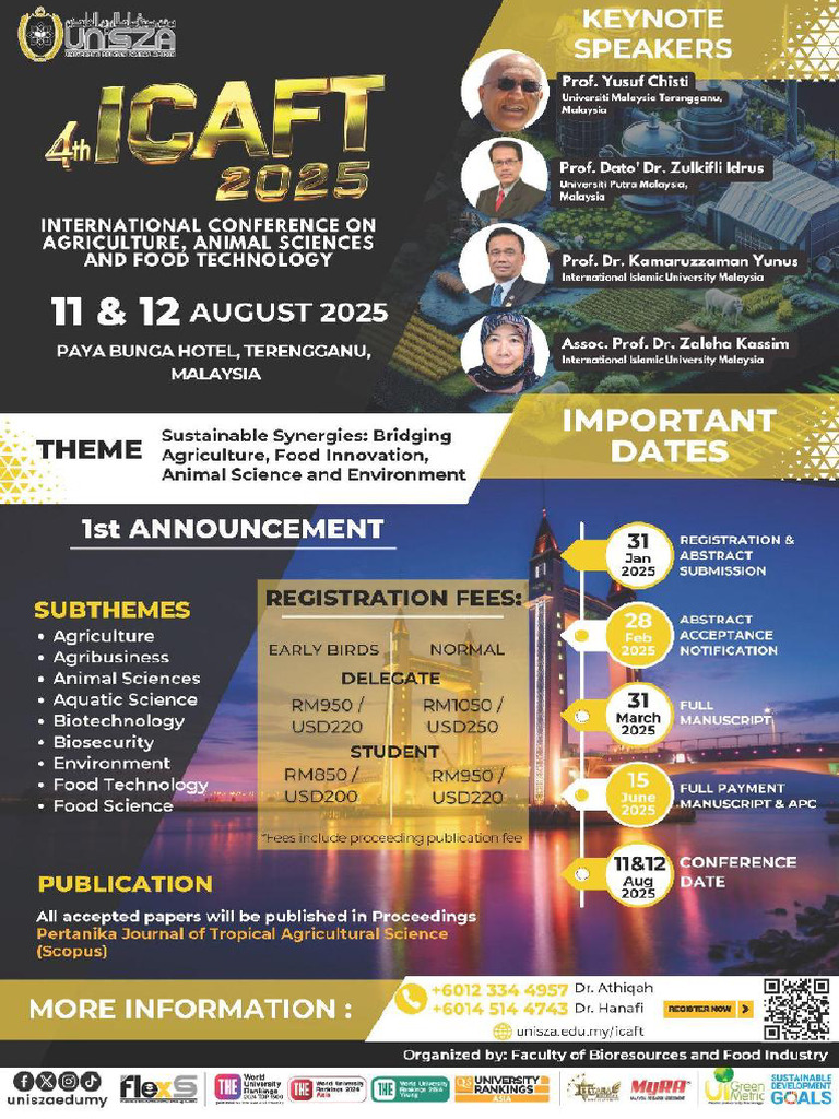 International Conference on Agriculture, Animal Sciences & Food tgl 11
