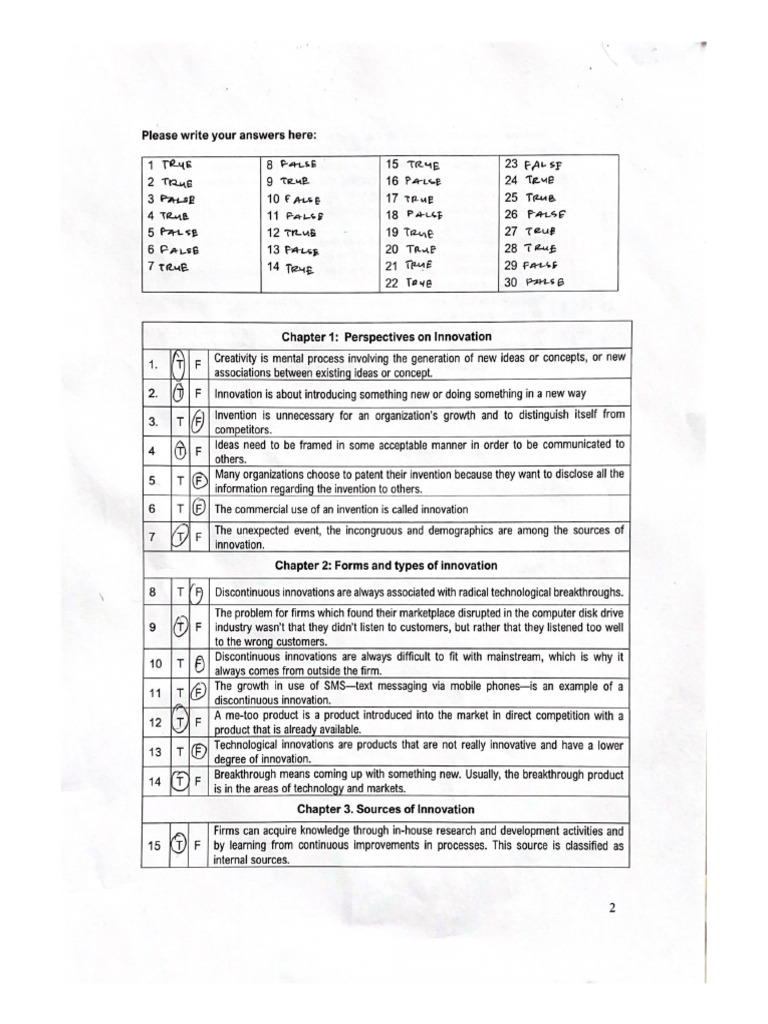 Test 1 Innovation Management | PDF