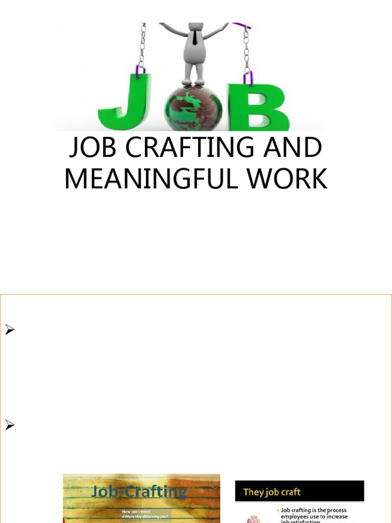 Job Crafting 1 Pdf Applied Psychology Psychology