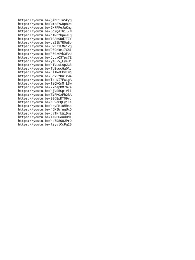 YouTube Video Collection Links | PDF