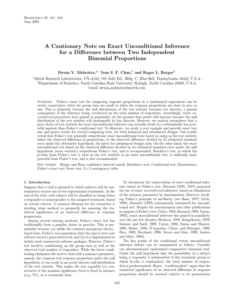 mehrotra2003 | PDF | P Value | Null Hypothesis