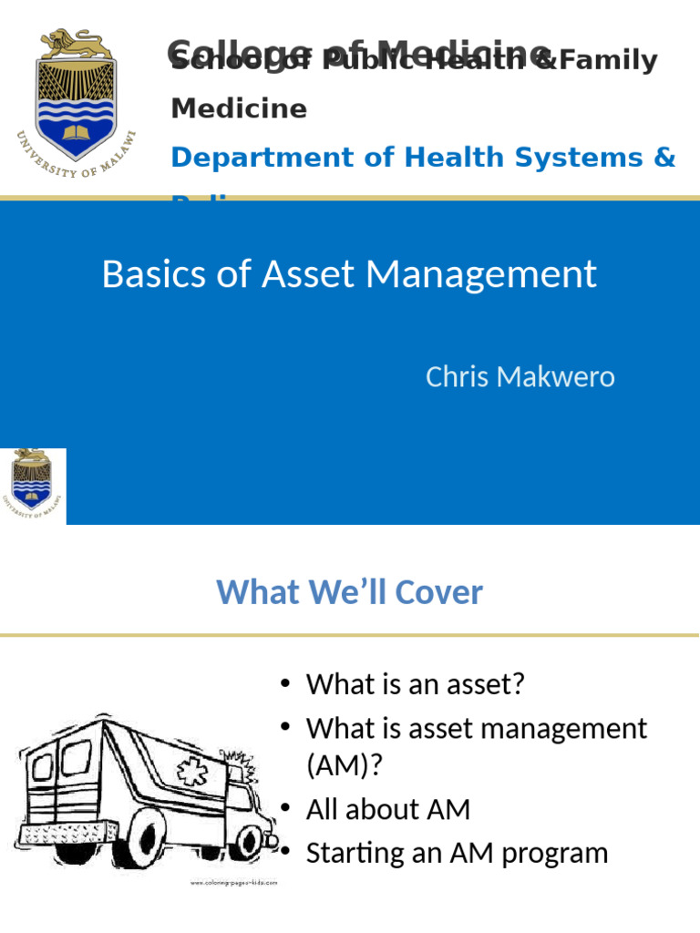 Basics of Asset Management in Healthcare | PDF | Policy | Public Health