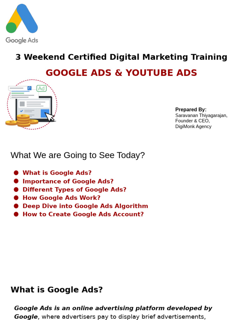Google Ads Training Overview | PDF | Online Advertising | World Wide Web