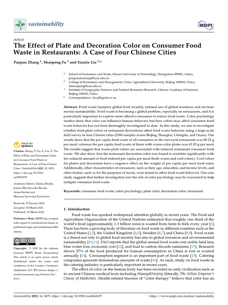 The Effect of Plate and Decoration Color On Consum | PDF | Consumer ...