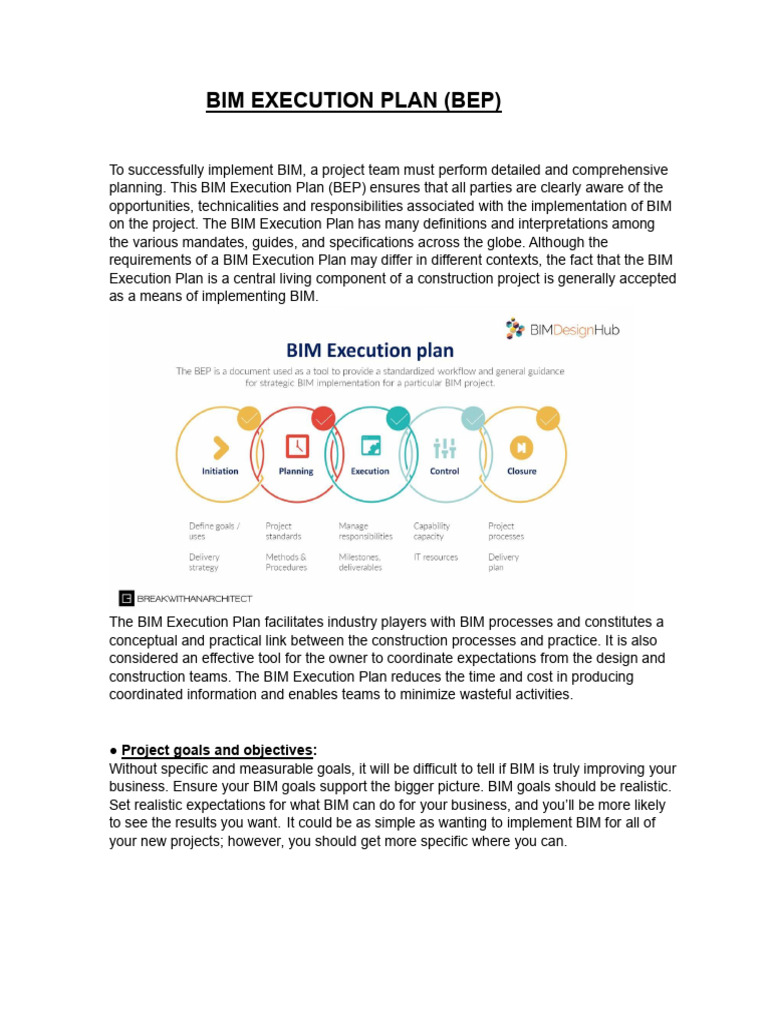 BIM Execution Plan Overview and Goals | PDF | Building Information ...