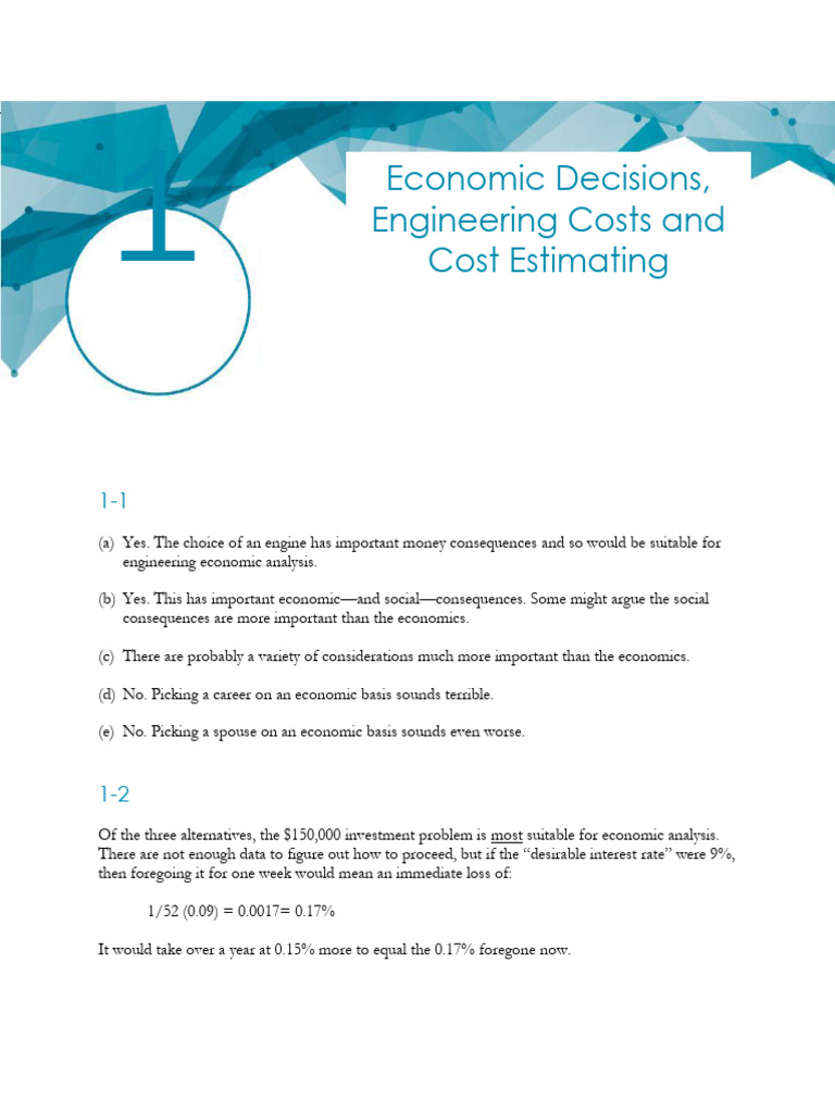 Engineering Economic Analysis Insights | PDF | Employment | Average Cost