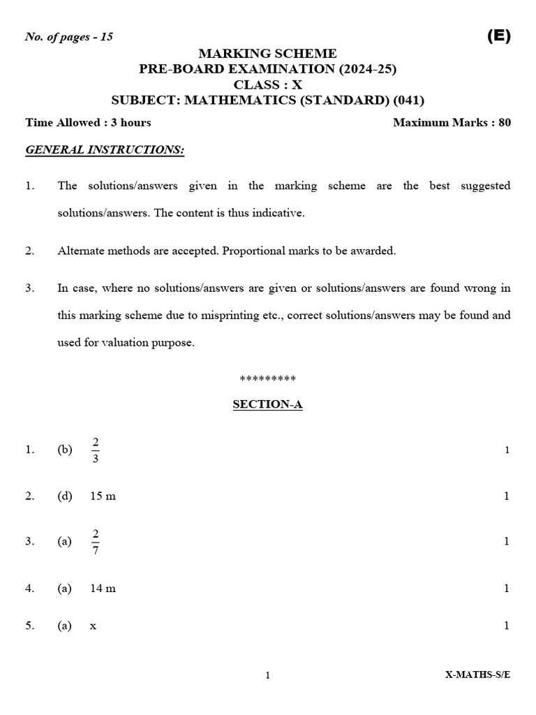 X maths standard e pdf