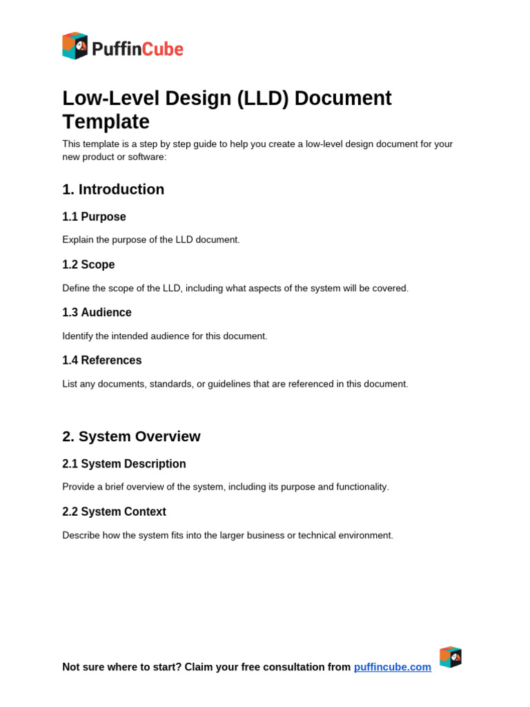 Low Level Design LLD Document Template | PDF | Unit Testing | Algorithms