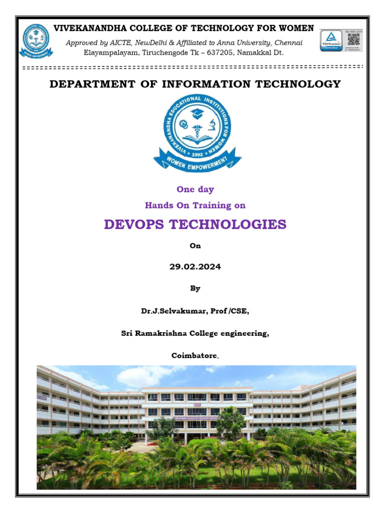 Hands-On Training On "Devops Technologies" Dated On 29.2.2024 | PDF ...