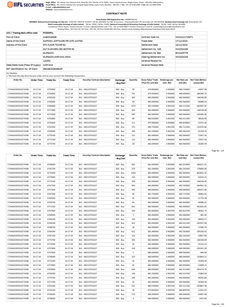 PCGDSPLL India Infoline NSE 20241217 NM2024238 12 18 2024 | PDF ...