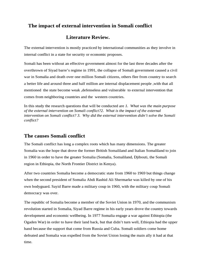 LR With Chicago Biblogragohy | PDF | Somalia | Conflicts