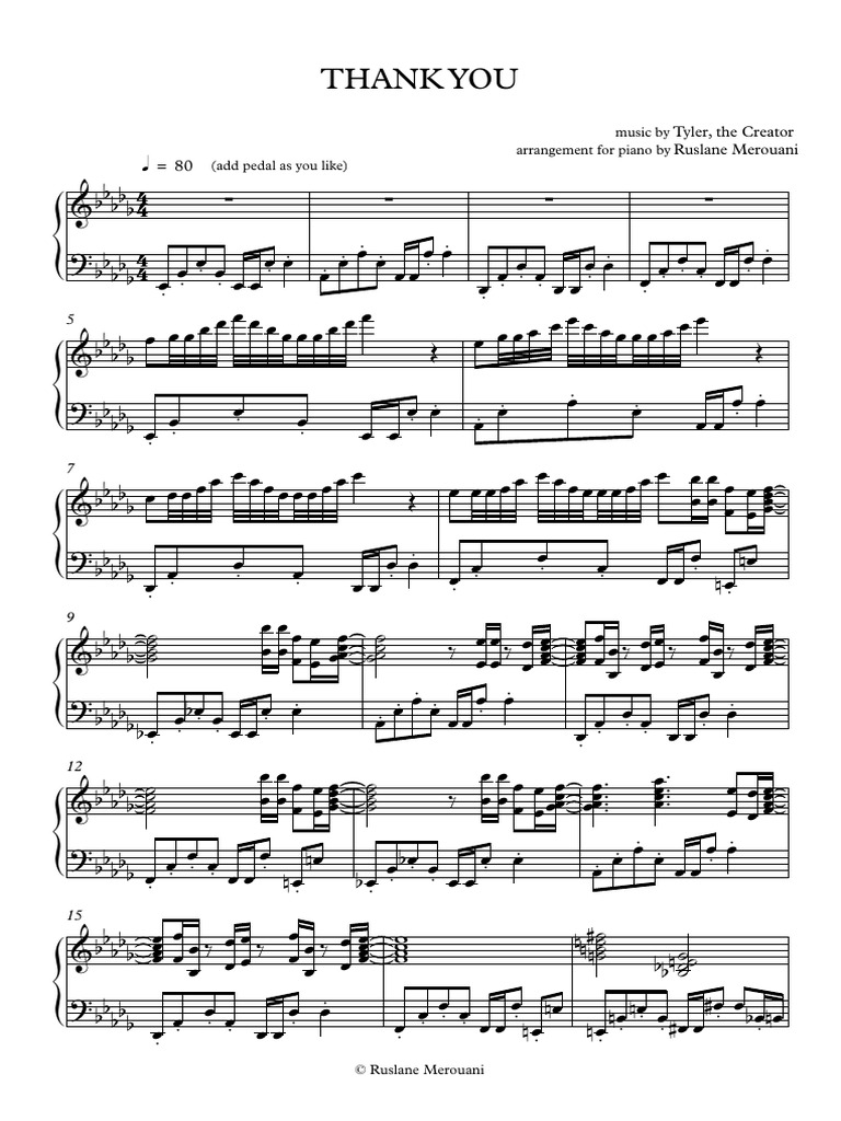 Thank You - Full Score | PDF