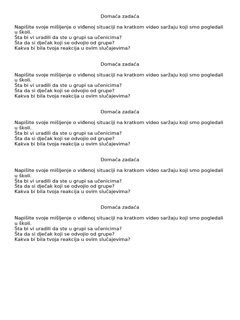 Domaća Zadaća | PDF