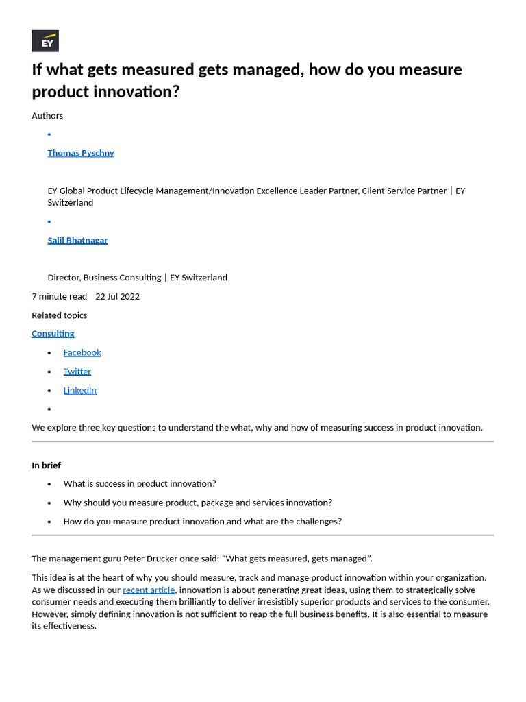 EY - If What Gets Measured Gets Managed, How Do You Measure Product ...