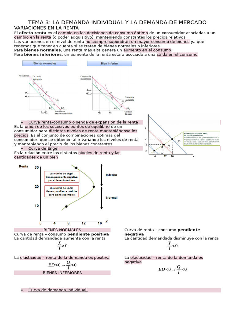 Demanda Individual y Variaciones de Renta | PDF | Consumo (economía ...