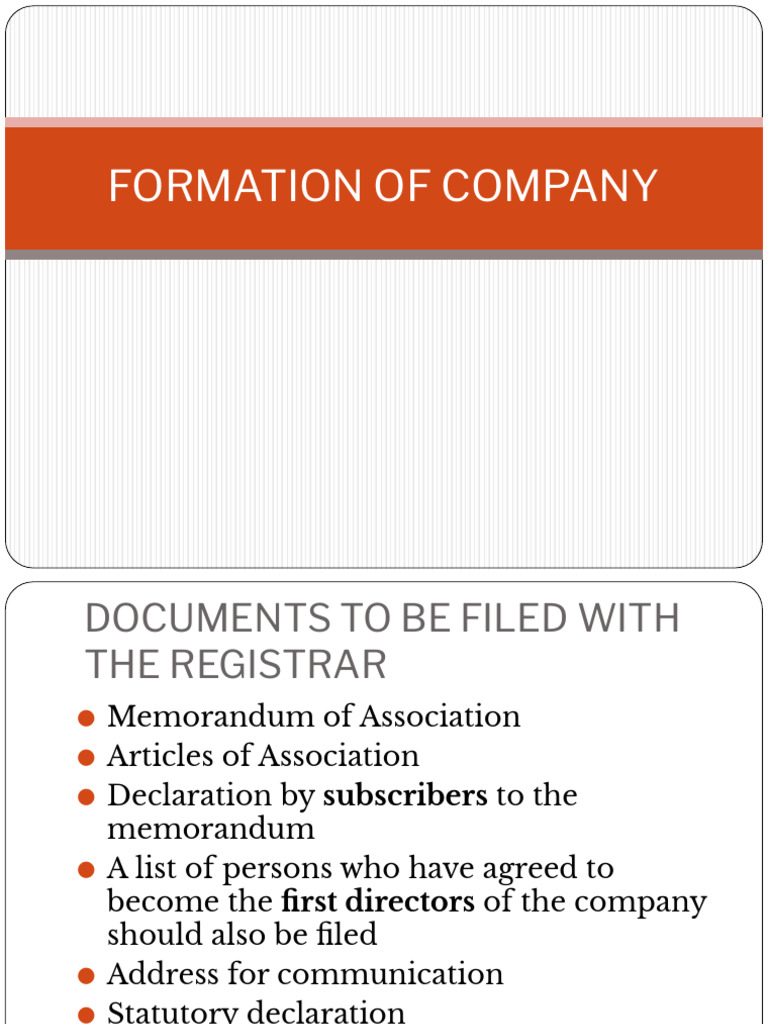 4 Formation of Company | PDF | Articles Of Association | Justice