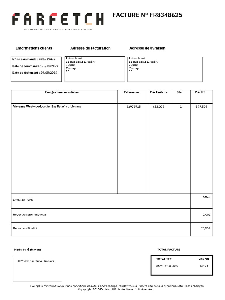 Facture FR8348625 - Rafael Loret | PDF
