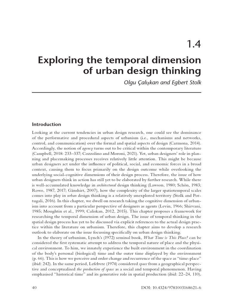 Exploring The Temporal Dimension of Urba | PDF | Analysis | Space
