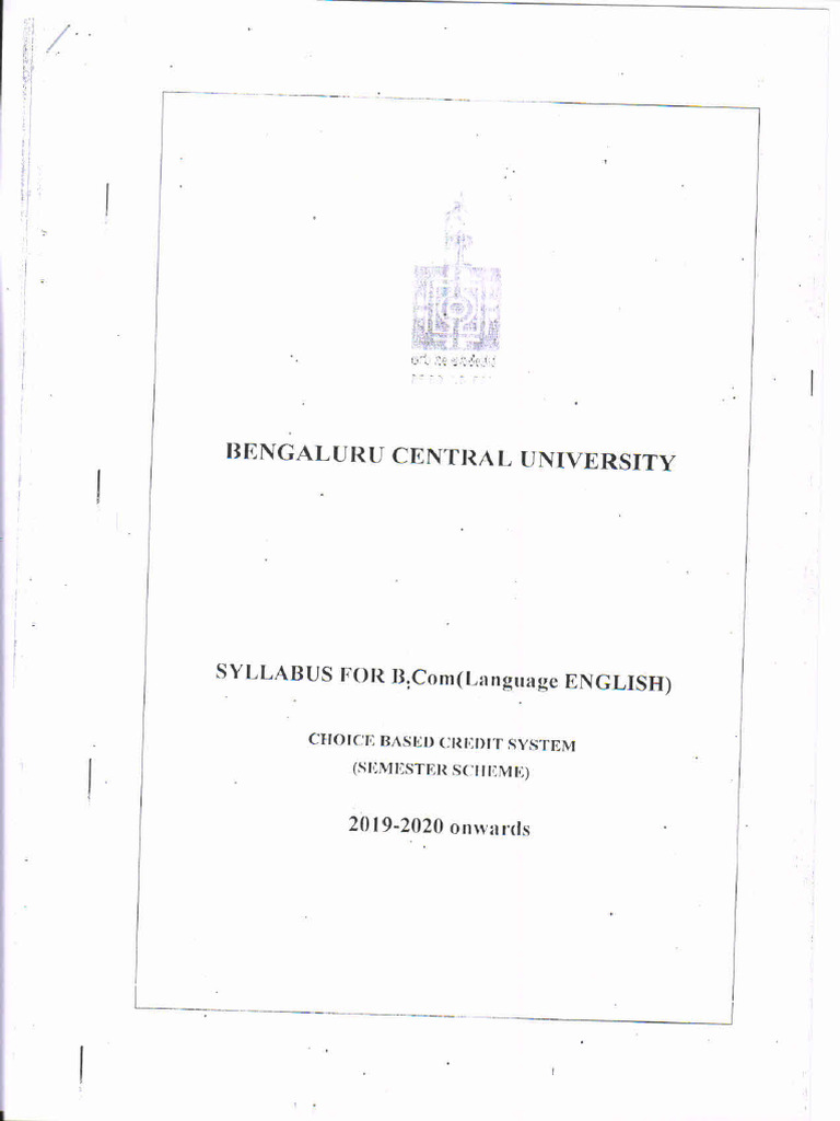 BCom English | PDF