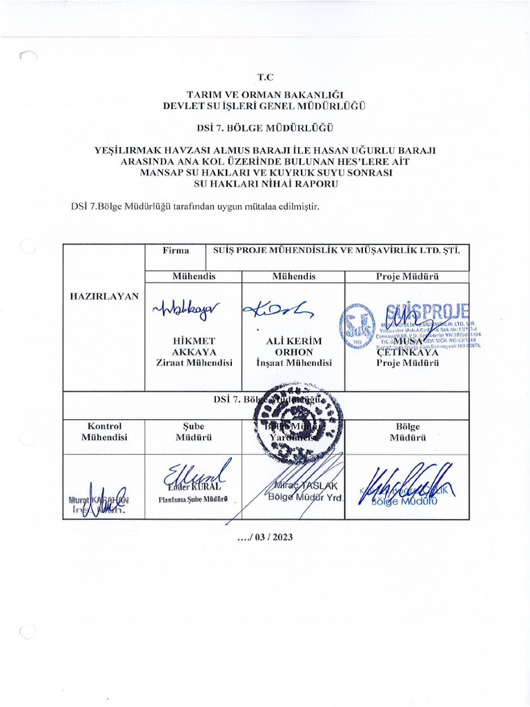 Rapor Onayı 31.03.2023 | PDF