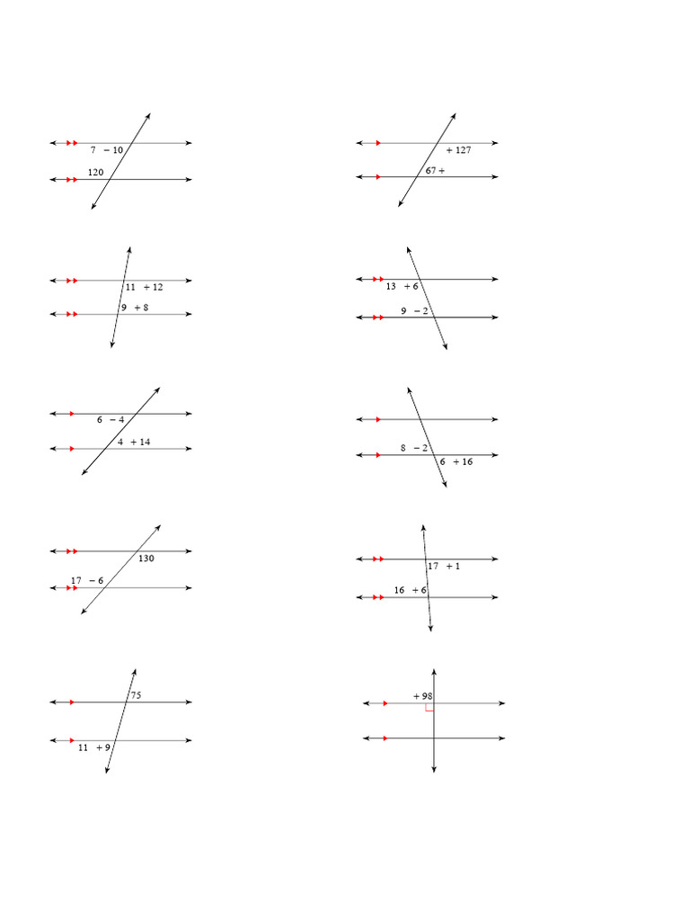 Parallen Lines Alternate Angles and Corresponding Angles | PDF ...