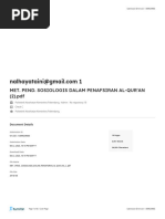 Met. Pend. Sosiologis Dalam Penafsiran Al-qur an 2 (1) | PDF