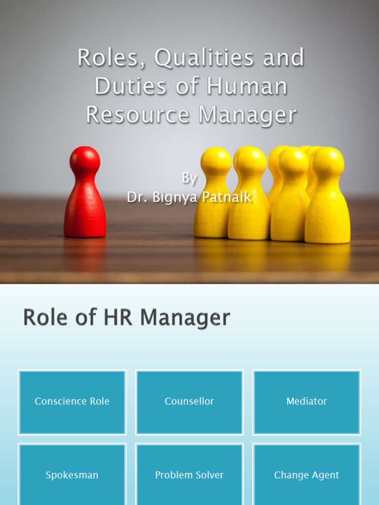 Roles, Qualities and Duties of Human Resource Manager | PDF ...