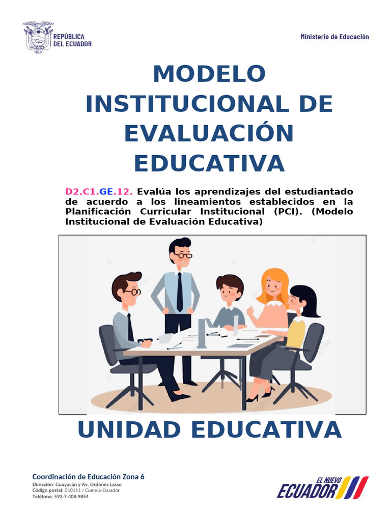 Modelo de Evaluación Educativa 2024 | PDF | Evaluación | Aprendizaje