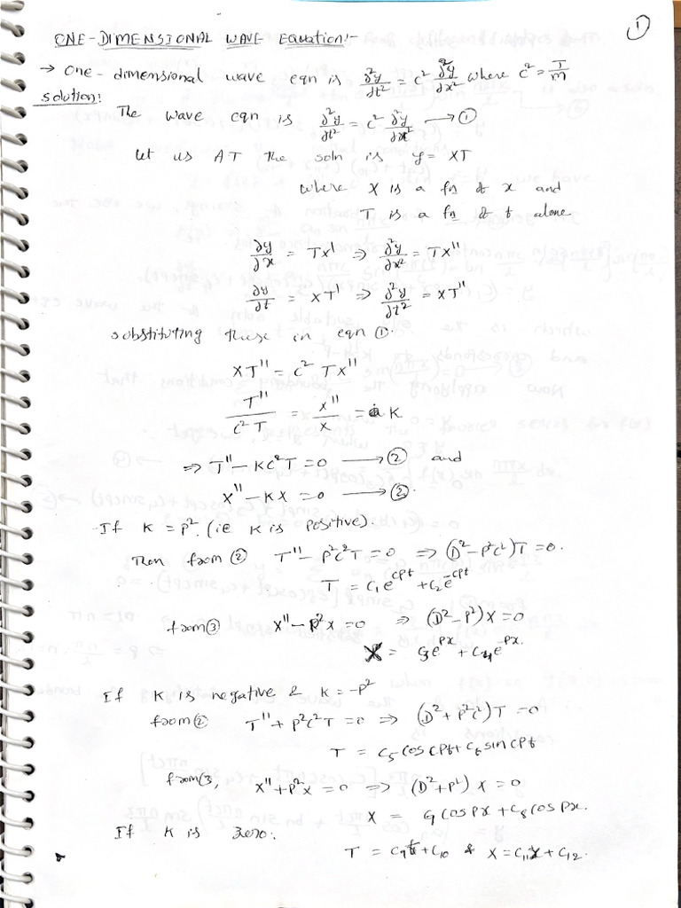 Cat 1-D Wave Eq | PDF