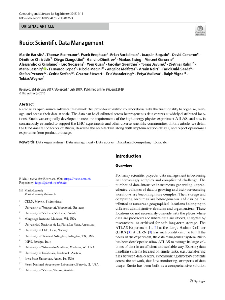 Rucio: Scalable Scientific Data Management | PDF | Computer File ...