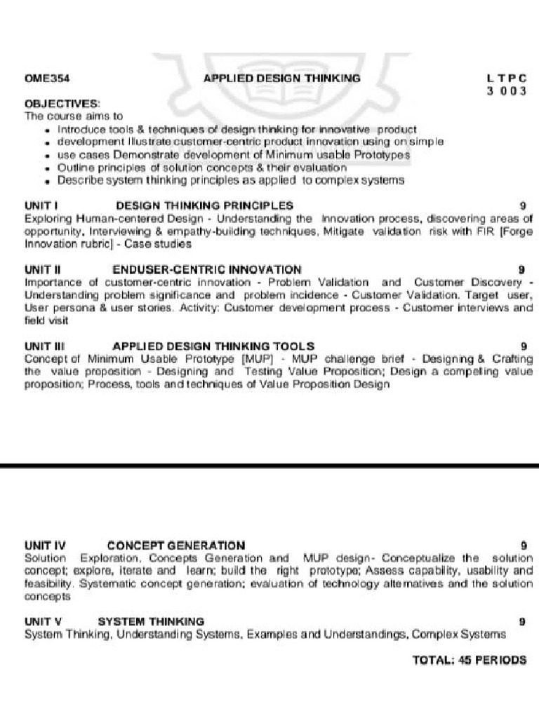 7th-OME354-Applied Design Thinking | PDF