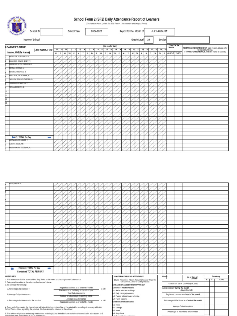 SF 2 GRADE 11 | PDF | Childhood | Family