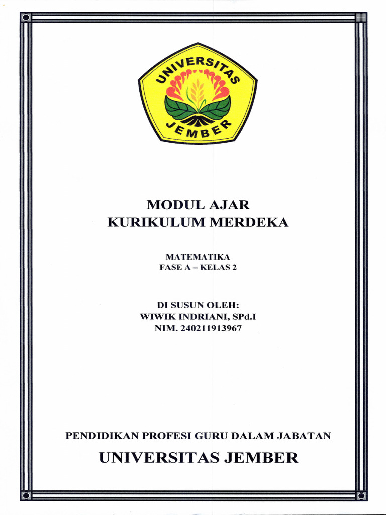 Modul Ajar Matematika Kelas 4 Pdf