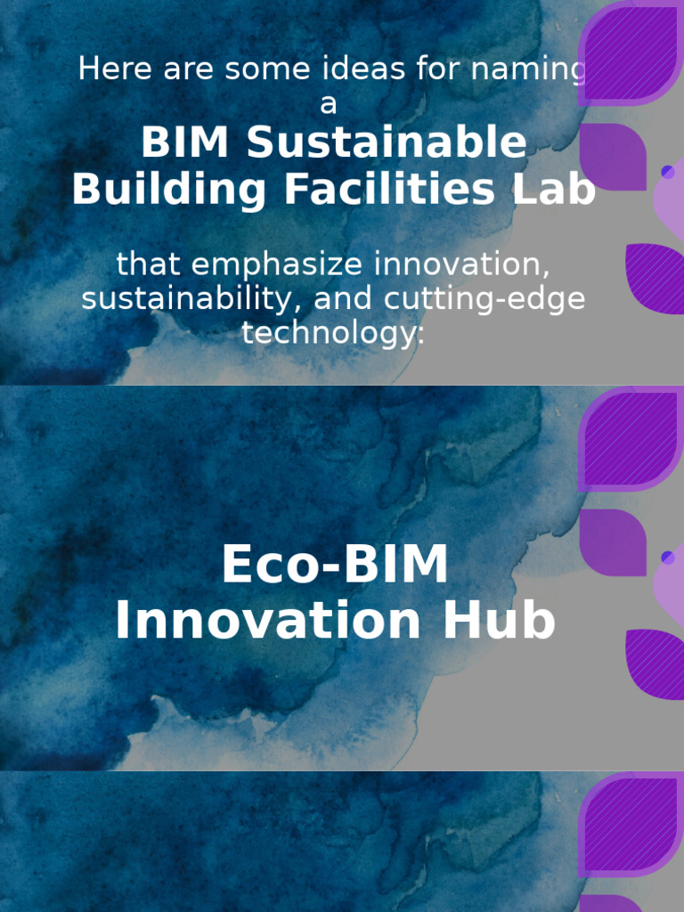 Innovative Names for BIM Labs | PDF