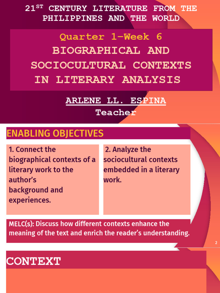 21ST Century Lit - Q1 - Week 6 | PDF | Human Communication | Writing