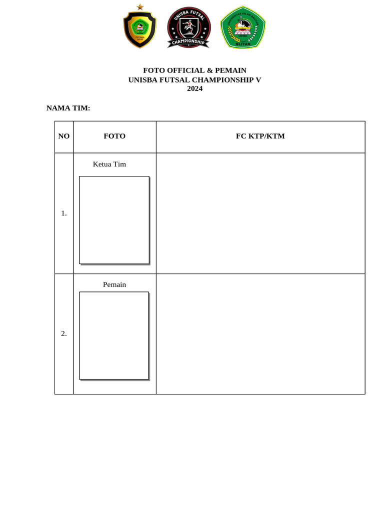 Foto Tim UFC V | PDF