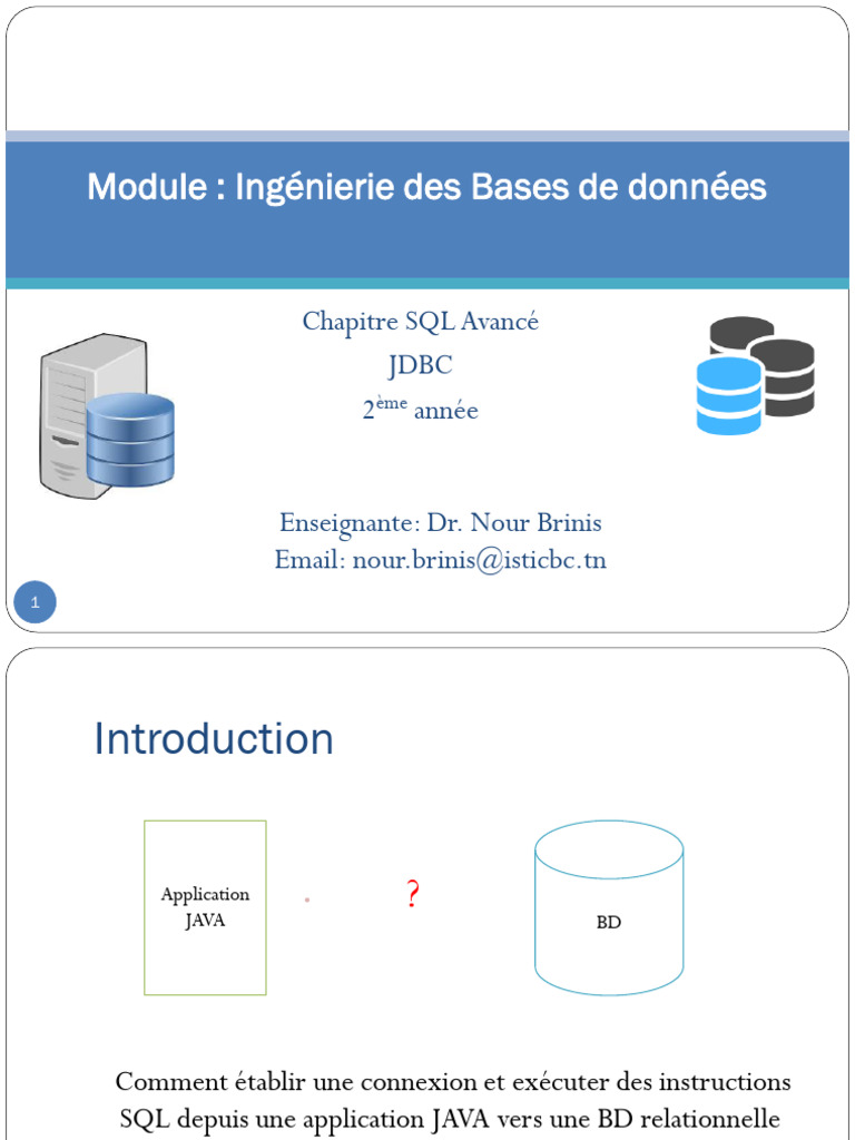 JDBC et SQL Avancé en Java | PDF | Java (Langage de programmation ...