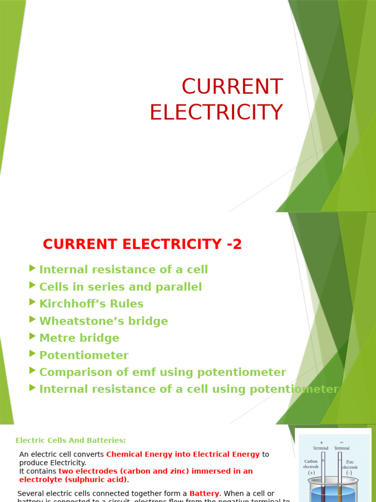 Understanding Current Electricity Concepts | PDF | Voltage | Electrical ...