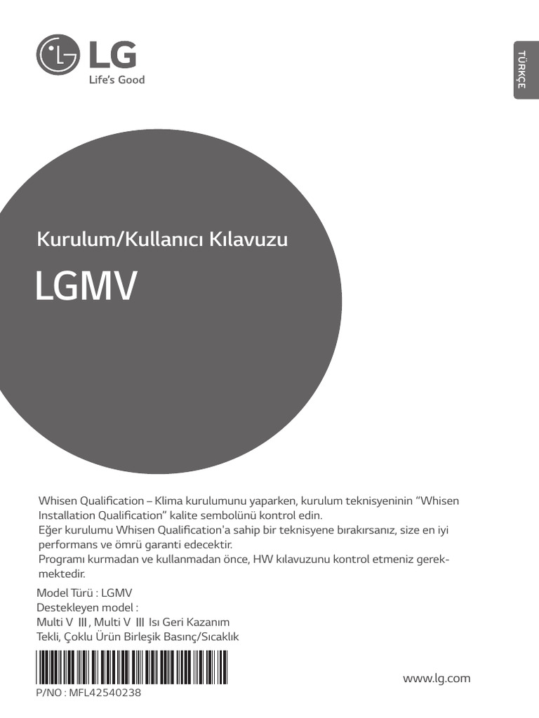 LGMV - Manual For Multi V - Turkish | PDF