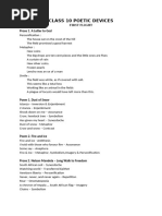 Class 10 Poetic Devices Overview | PDF | Poetry