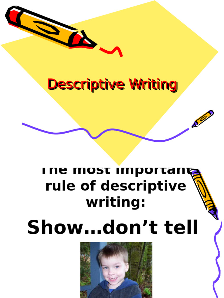 Descriptive Writing How To Show Yker8p | PDF