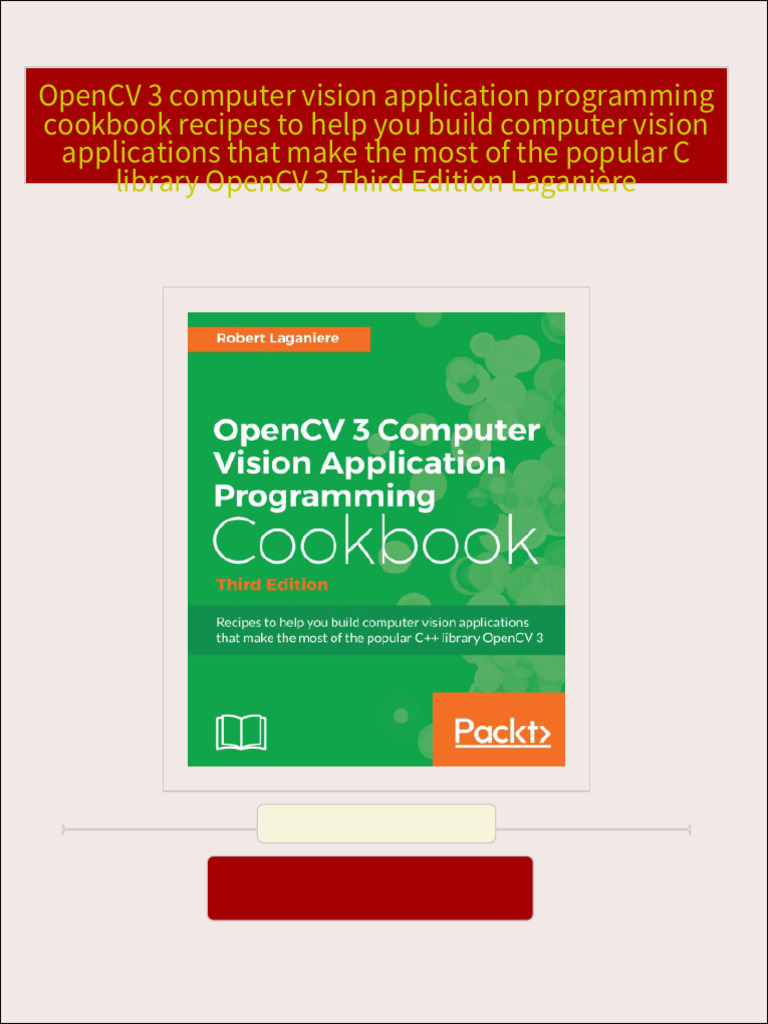 Opencv Computer Vision Application Programming Cookbook