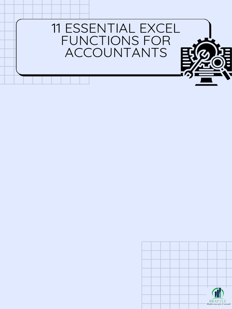 11 Key Excel Functions for Accountants | PDF | Computer Programming ...