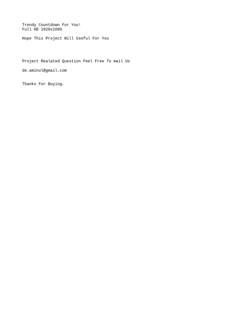 Countdown Note | PDF
