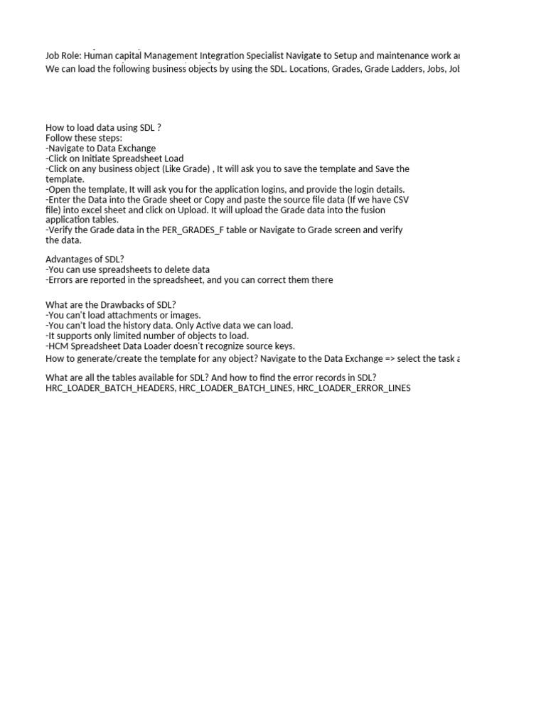 HCM Data Loader: Template Creation Guide | PDF | Payroll | Databases