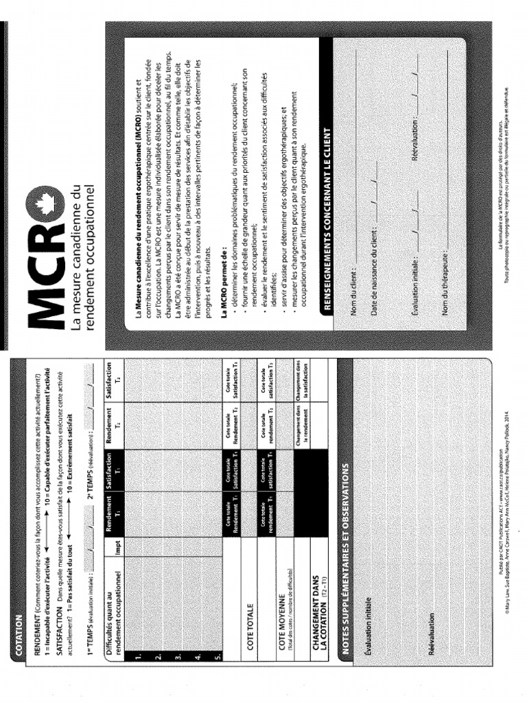 Feuillet MCRO | PDF